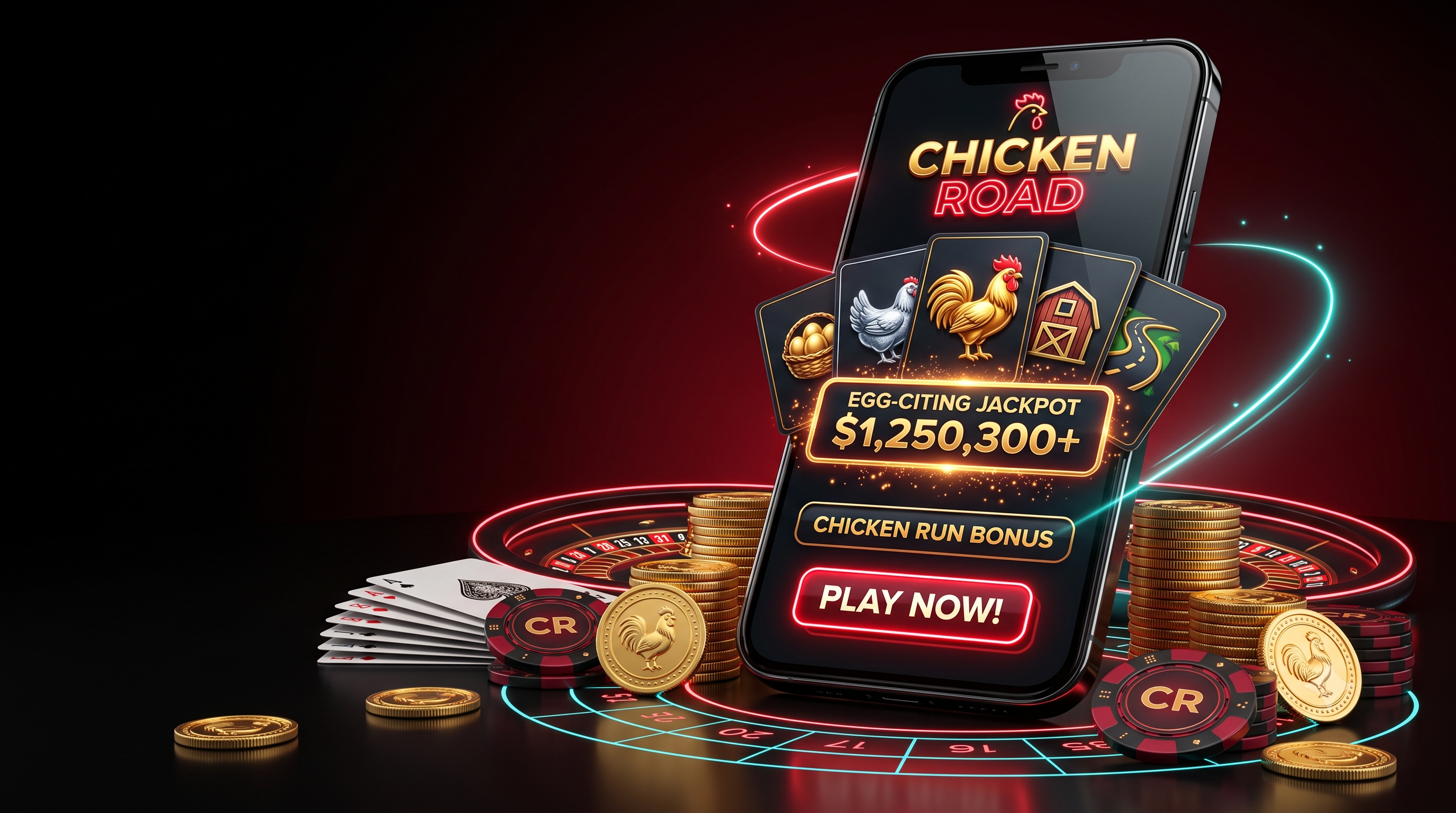Capture d'écran de la page d'accueil du casino Chicken Road sur un écran d'ordinateur